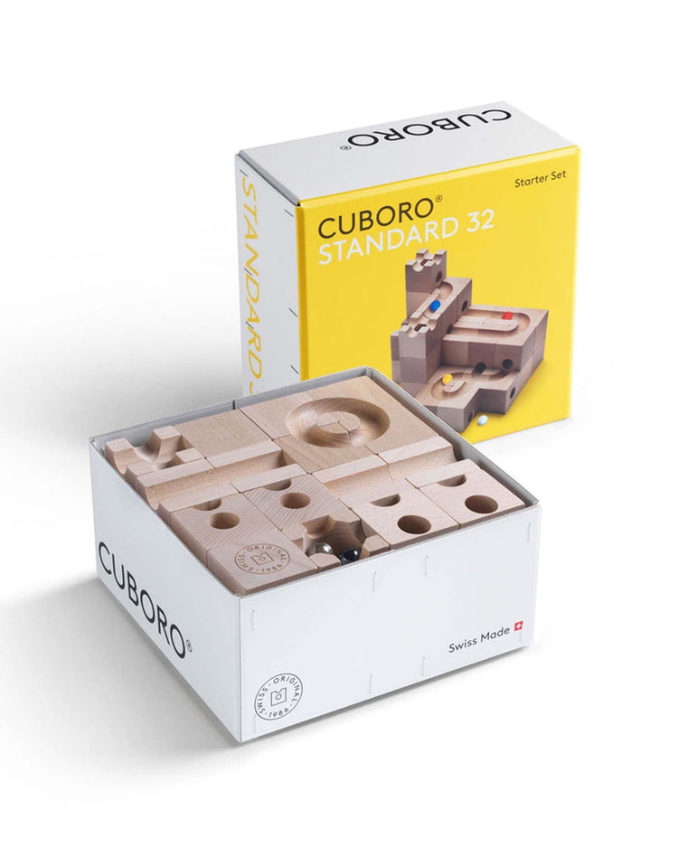 Little cuboro play standard 32 marble run set