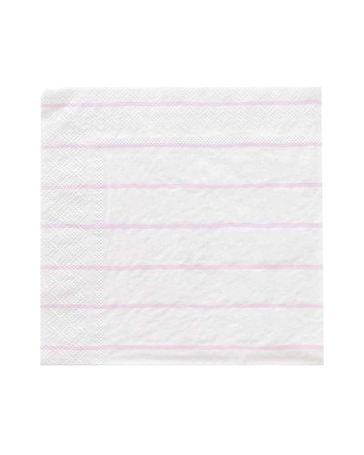 Little daydream society party lilac frenchie striped napkins