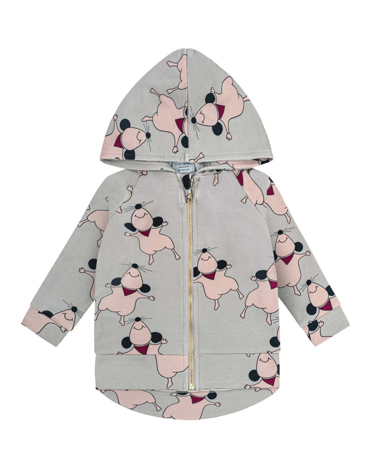 Little dear sophie kids mouse grey hoodie