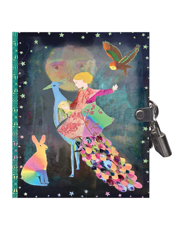 Little eeboo play claire very small journal in peacock