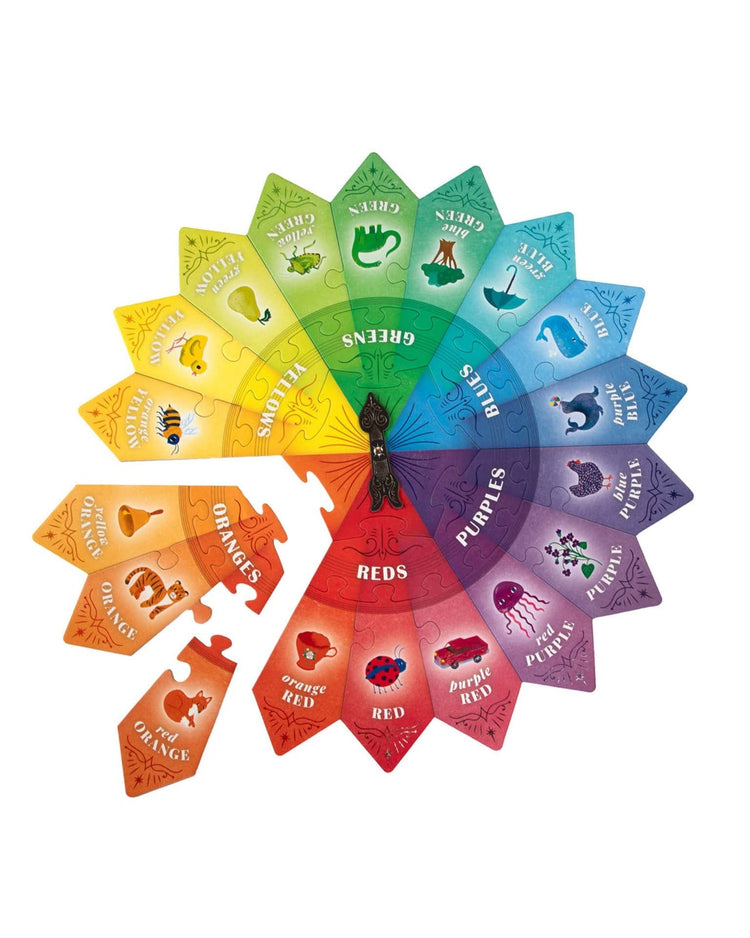 Little eeboo play color puzzle spinner game