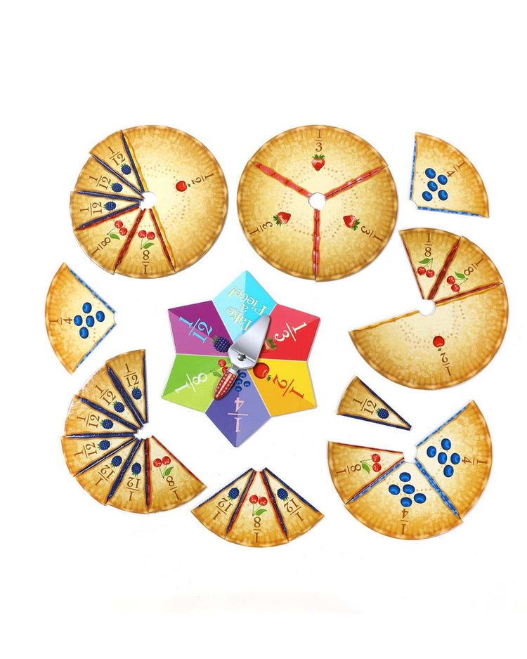 Little eeboo play make a pie fraction game