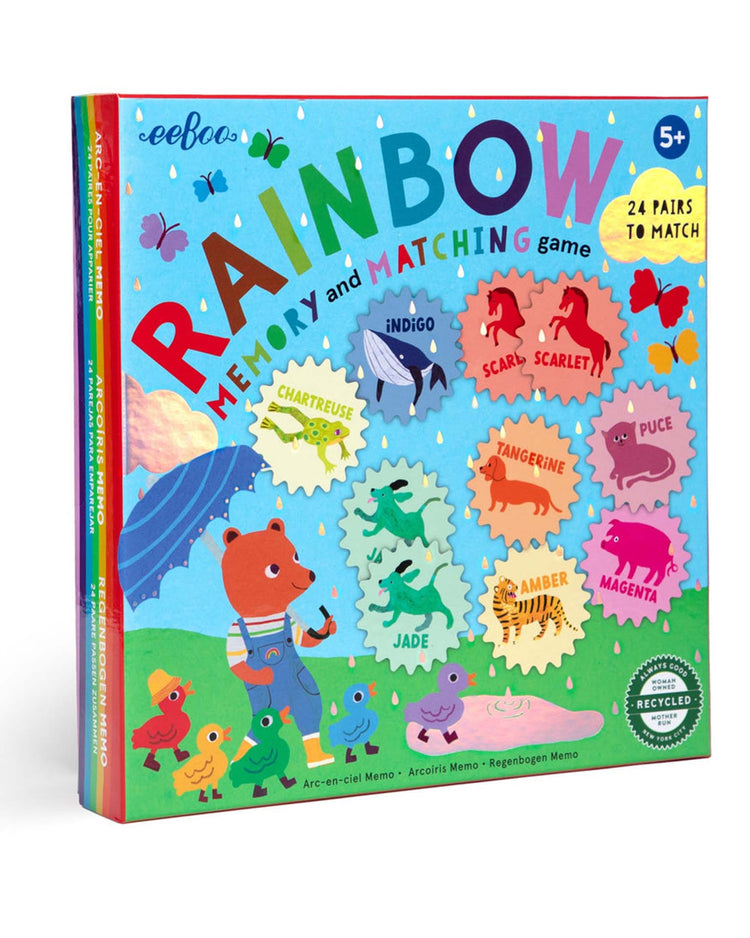 Little eeboo play rainbow memory matching game