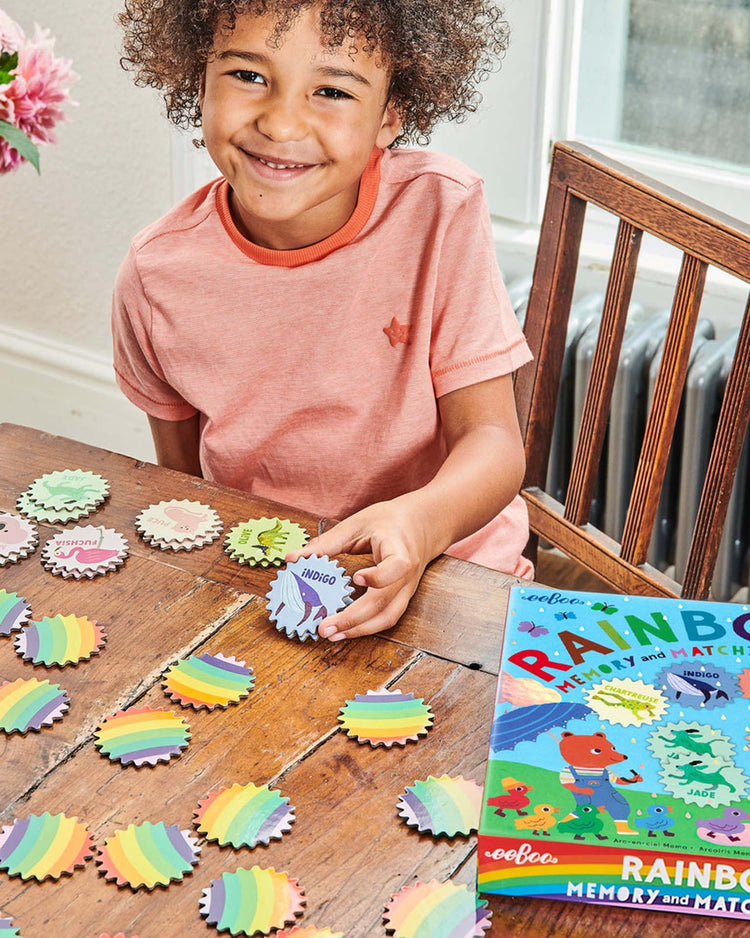Little eeboo play rainbow memory matching game