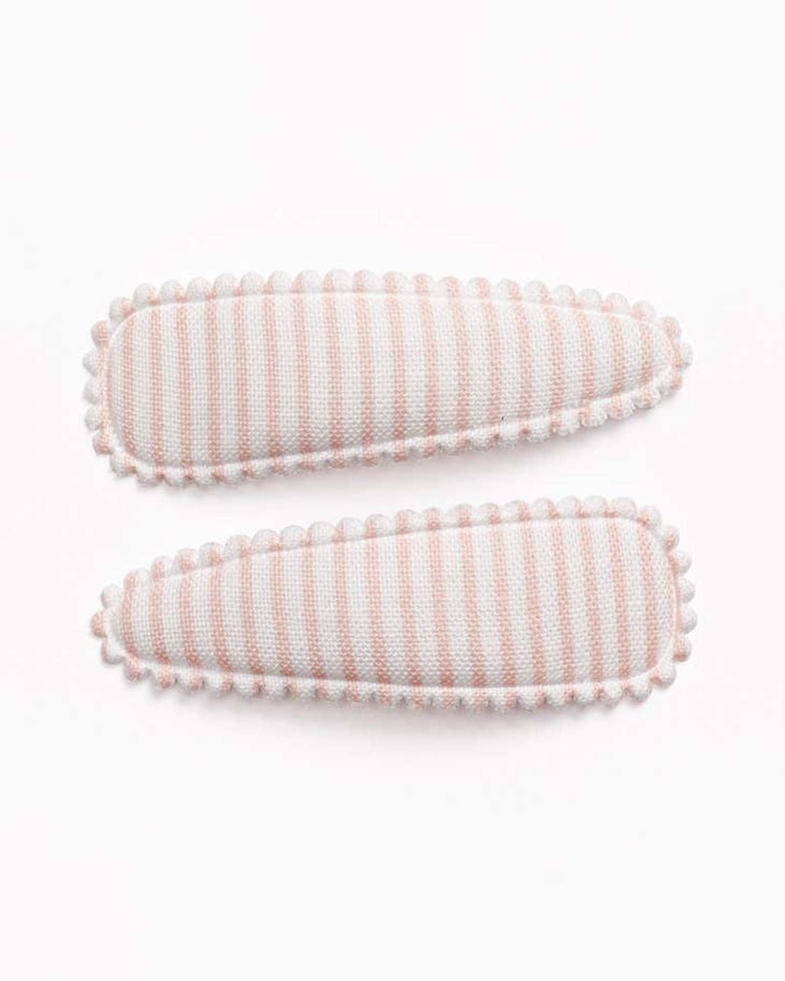 Little frankie + claude accessories juliet blush pink striped hair clips