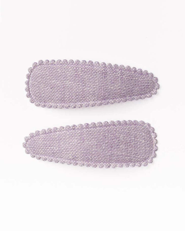 Little frankie + claude accessories lavender purple linen hair clips