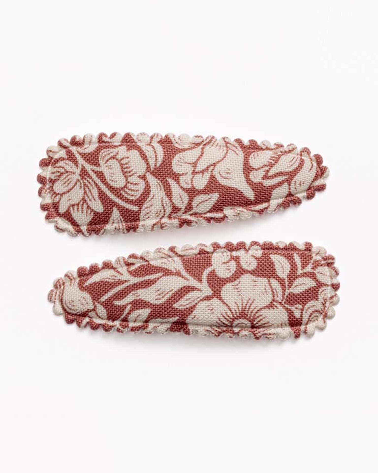 Little frankie + claude accessories plumeria orange floral hair clips