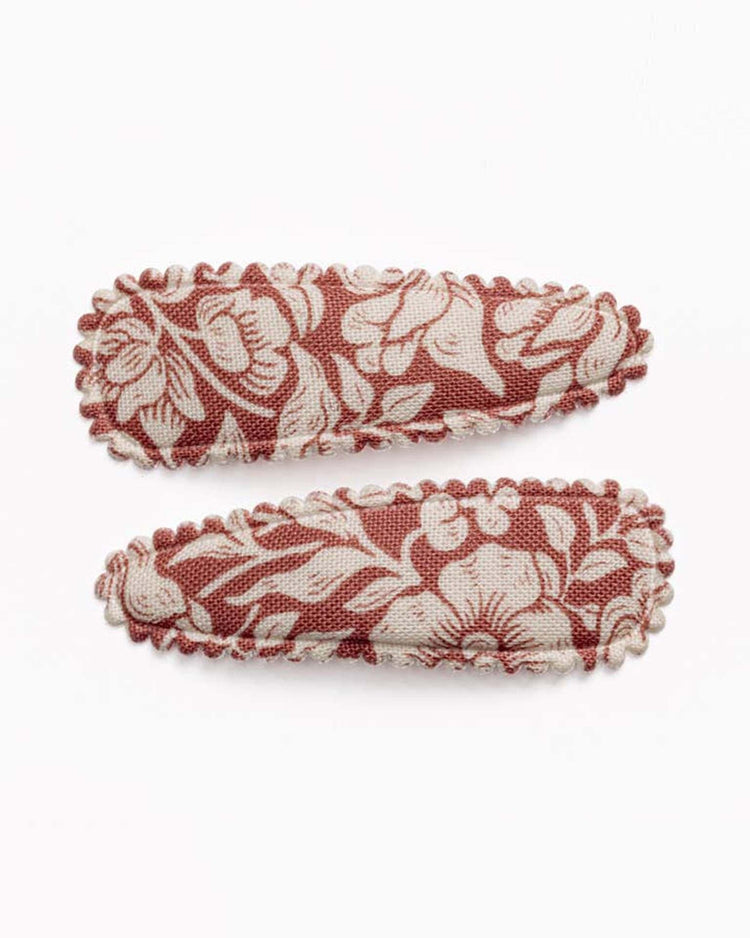 Little frankie + claude accessories plumeria orange floral hair clips