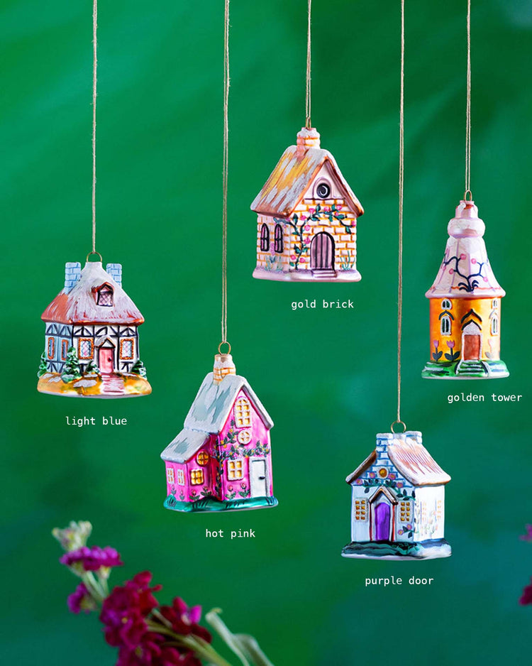 Little glitterville paper + party cottage ornaments