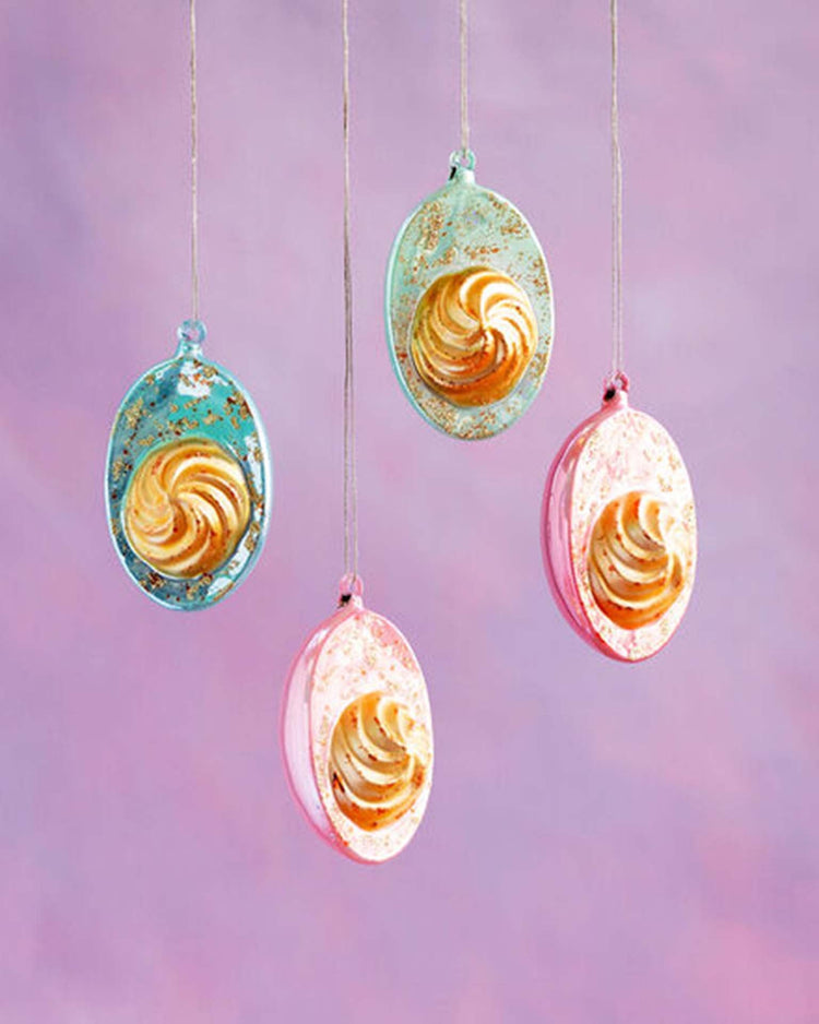 Little glitterville home deviled egg ornament