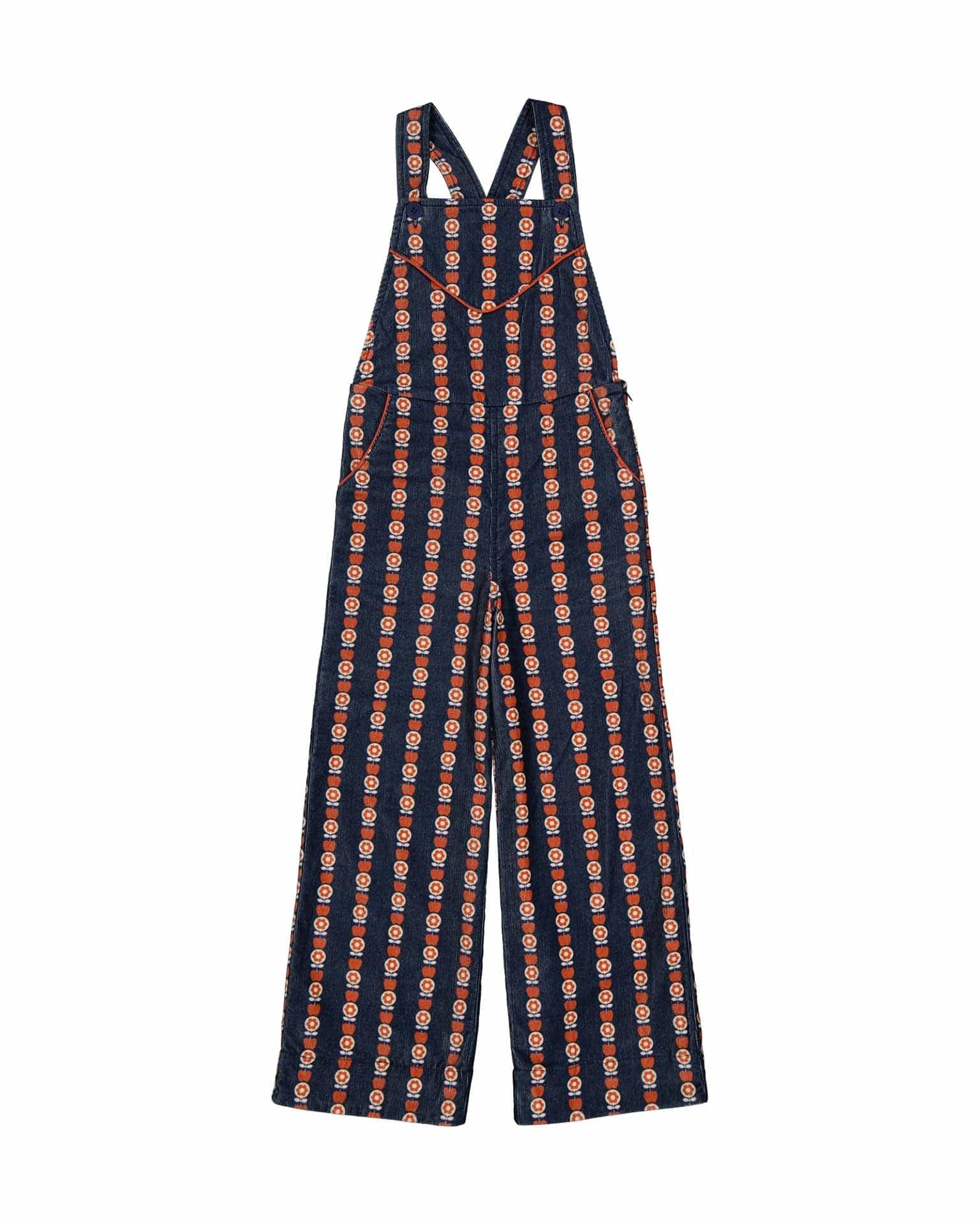 hello simone lise overall in pomline blue at Little