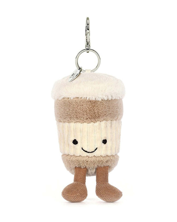 Little jellycat play amuseable coffee-to-go bag charm