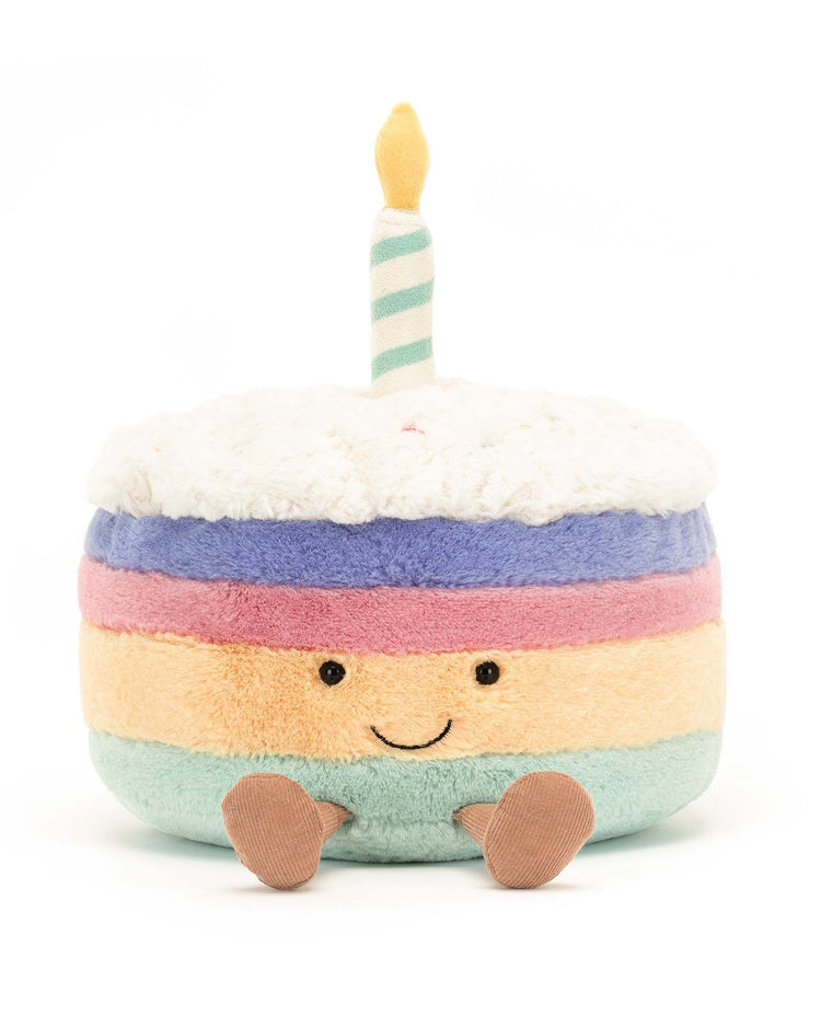 Little jellycat play amuseable rainbow birthday cake