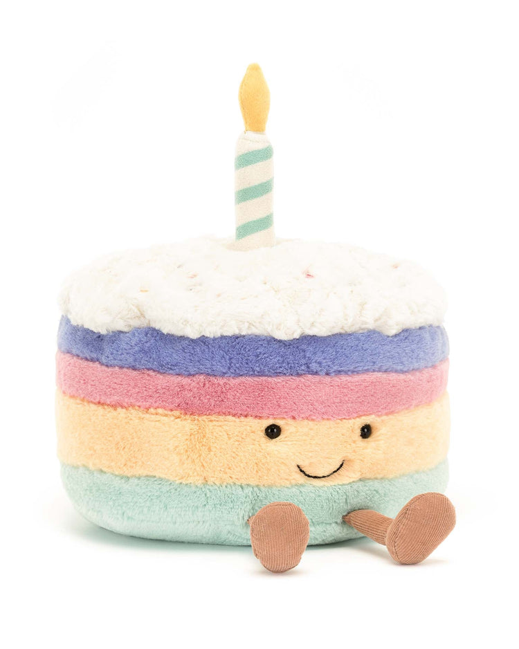 Little jellycat play amuseable rainbow birthday cake
