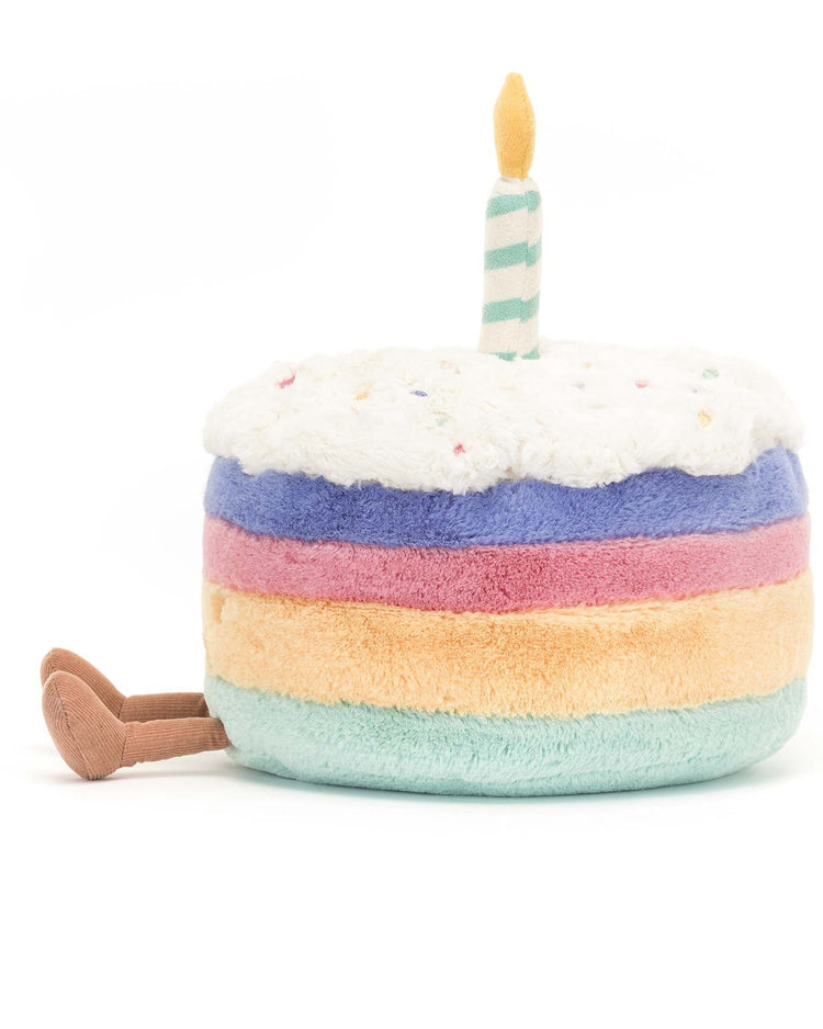 Little jellycat play amuseable rainbow birthday cake