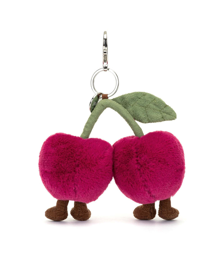 Little jellycat play amuseables cherries bag charm