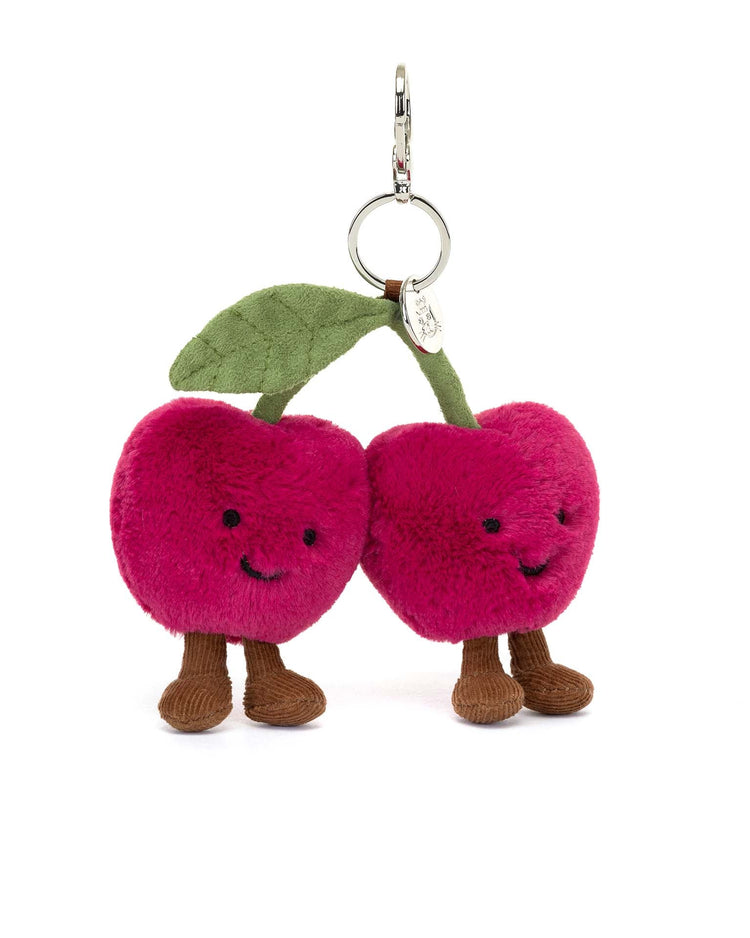 Little jellycat play amuseables cherries bag charm