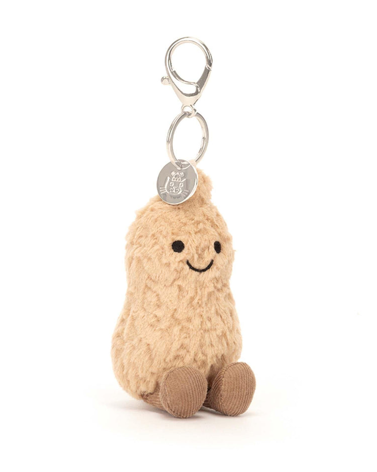 Little jellycat play amuseables peanut bag charm