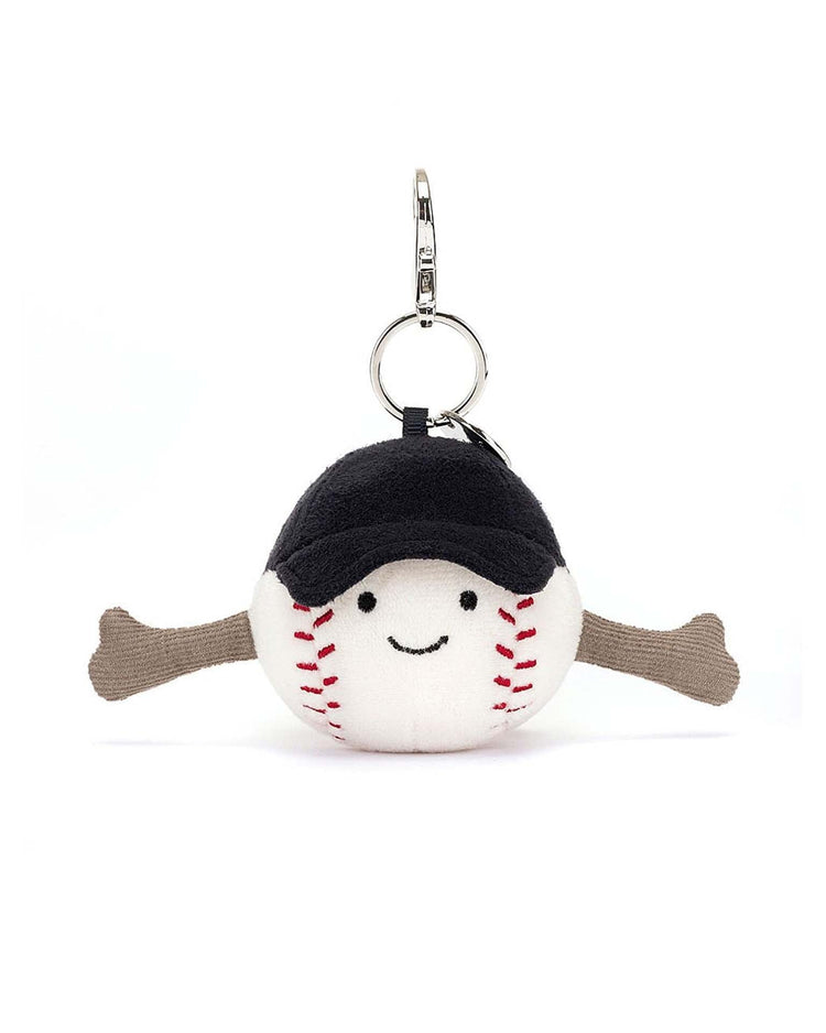 Little jellycat play amuseables sports baseball bag charm
