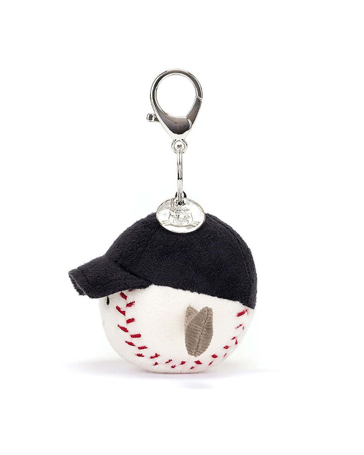 Little jellycat play amuseables sports baseball bag charm