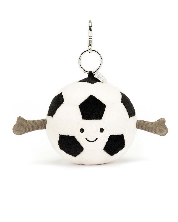 Little jellycat play amuseables sports soccer bag charm