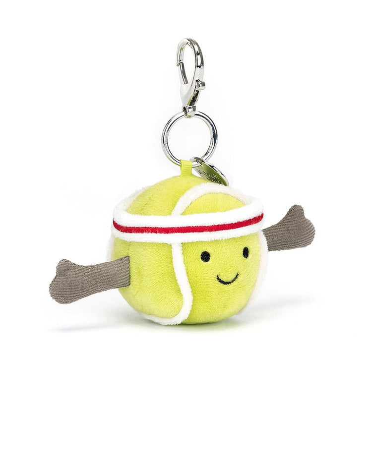 Little jellycat play amuseables sports tennis bag charm