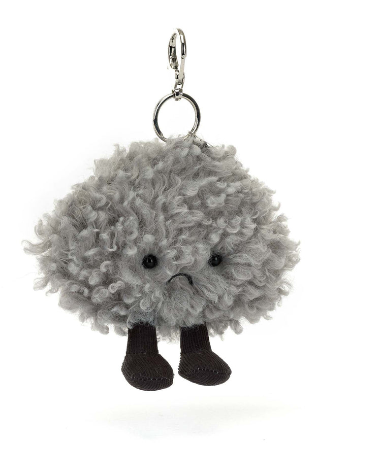 Little jellycat play amuseables storm cloud bag charm