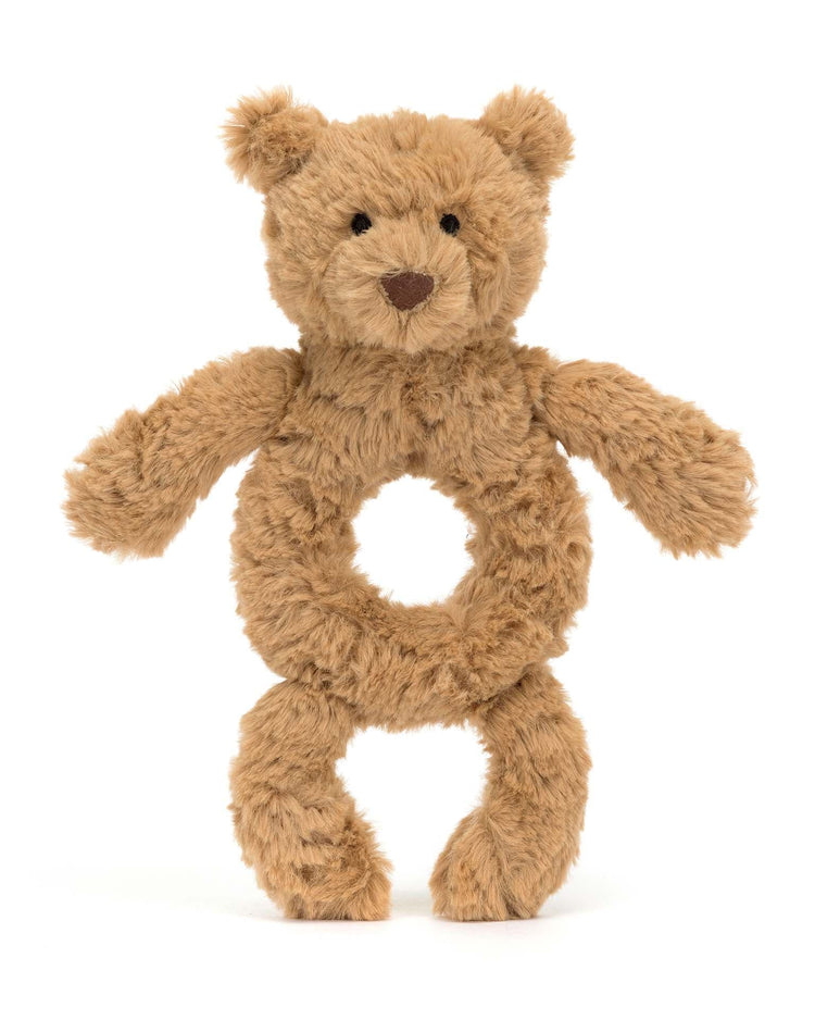 Little jellycat play bartholomew bear ring rattle