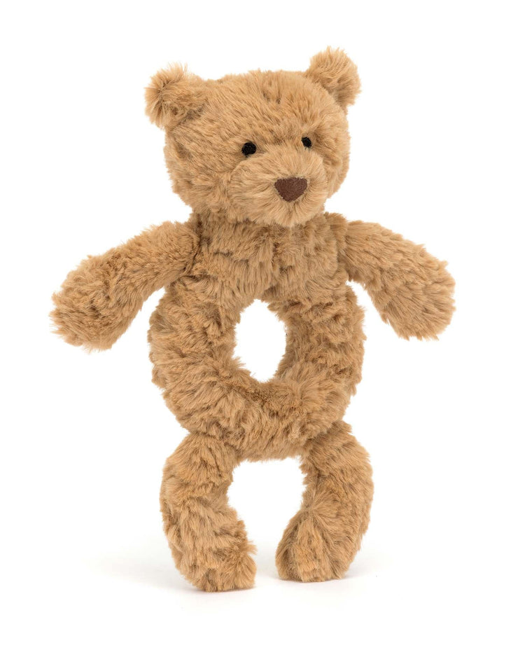 Little jellycat play bartholomew bear ring rattle