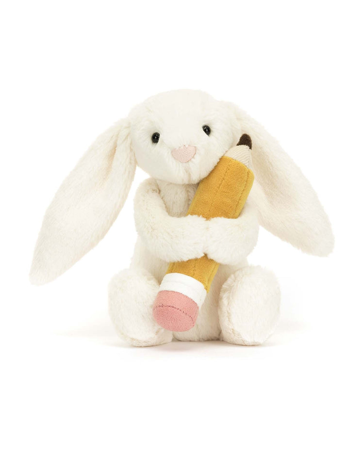 Little jellycat play bashful bunny with pencil