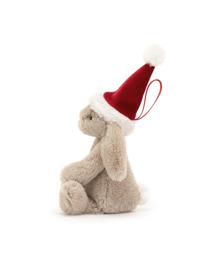 Little jellycat play bashful christmas bunny ornament