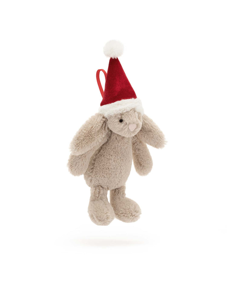 Little jellycat play bashful christmas bunny ornament