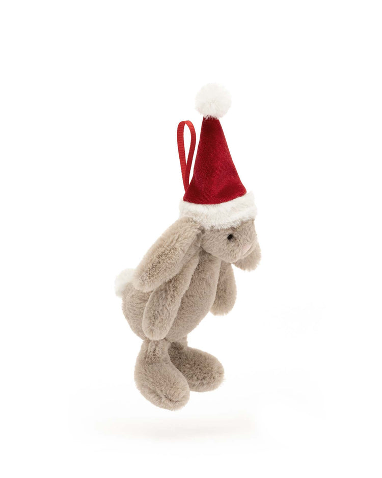 Little jellycat play bashful christmas bunny ornament