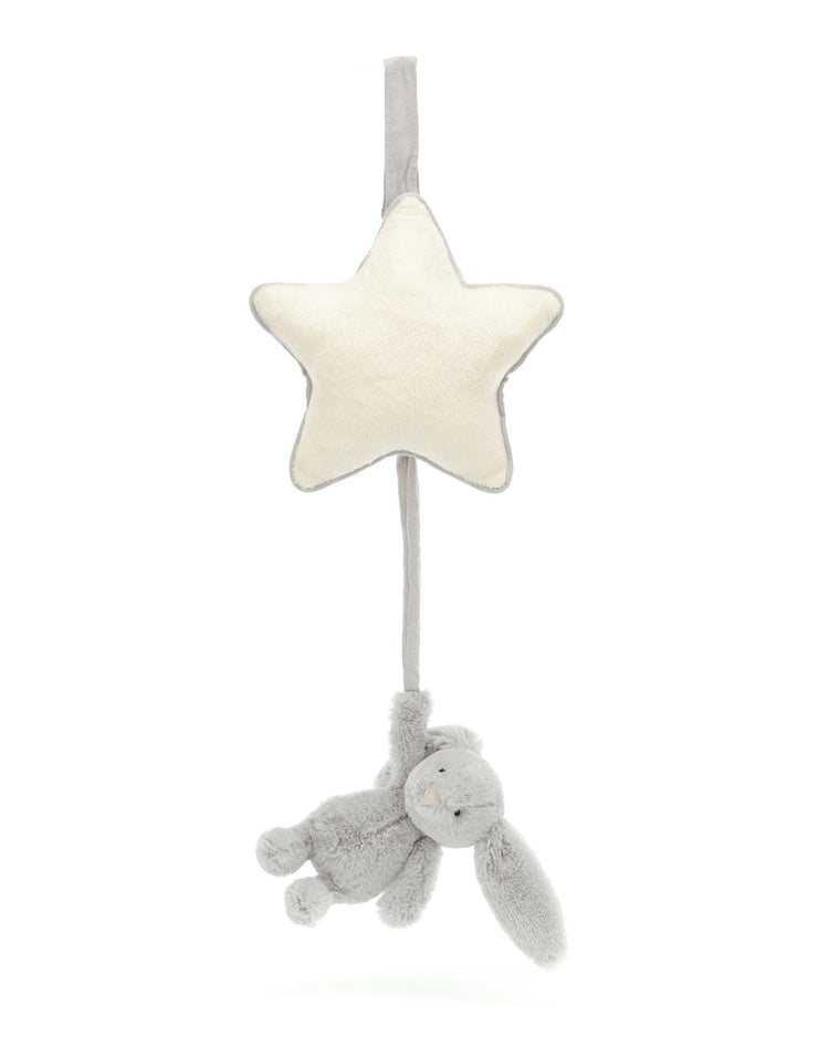 Little jellycat play bashful grey bunny musical pull