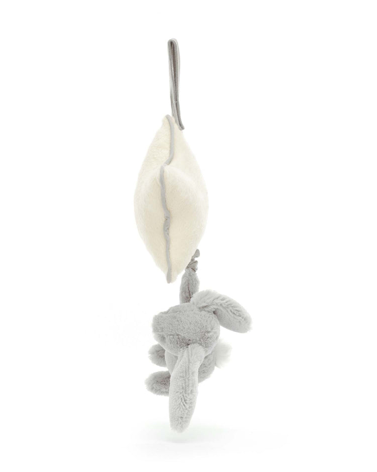 Little jellycat play bashful grey bunny musical pull