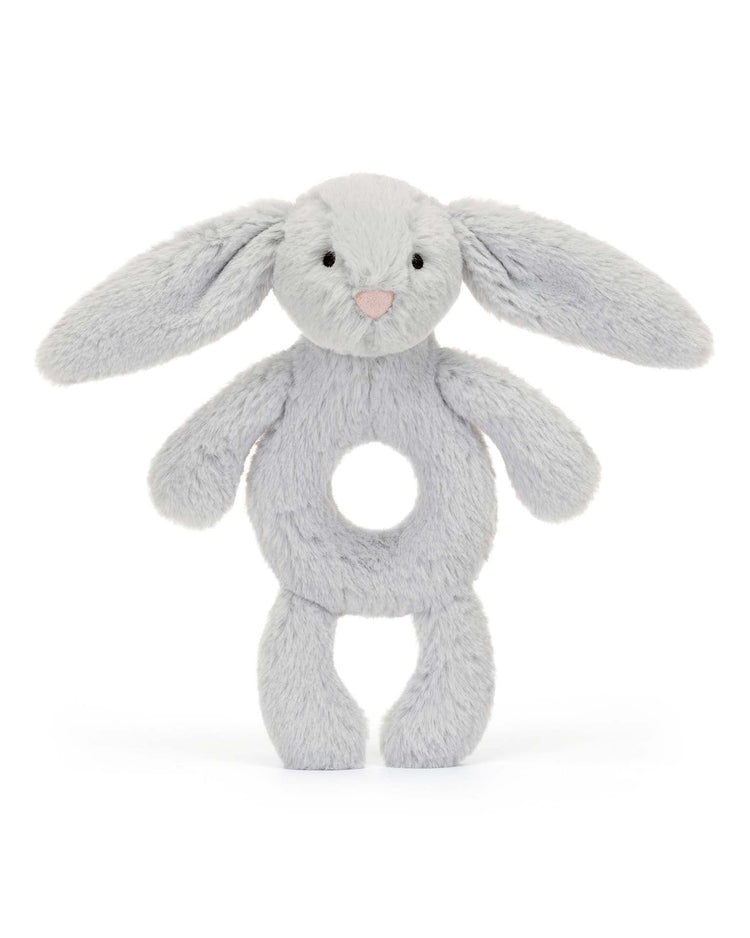 Little jellycat play bashful grey bunny ring rattle