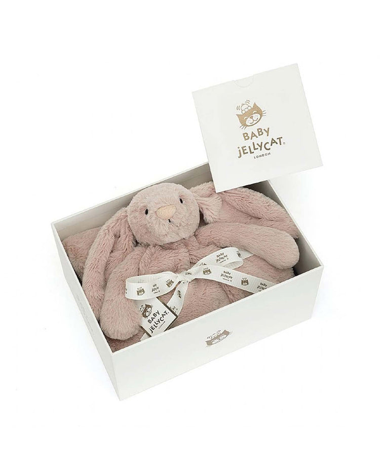 Little jellycat play bashful luxe bunny rosa blankie