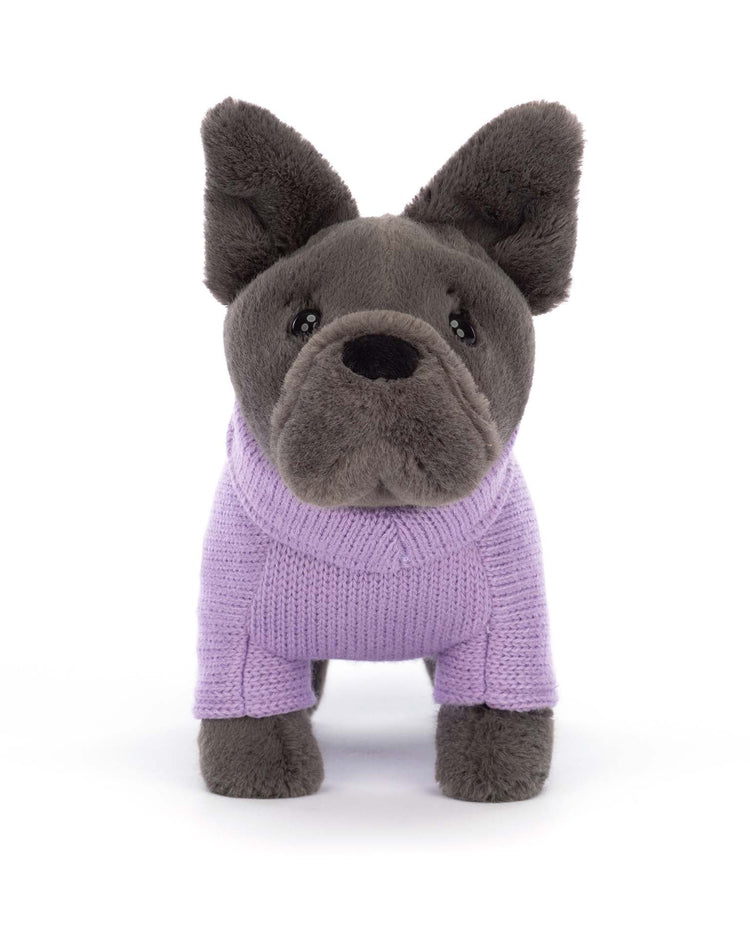 Little jellycat play sweater french bulldog purple