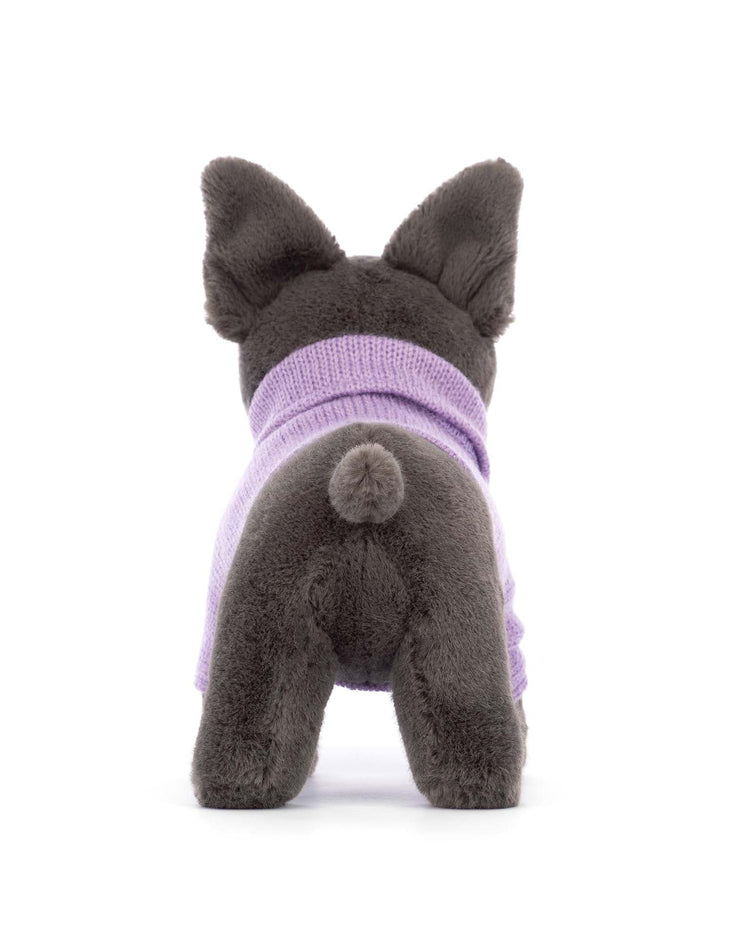 Little jellycat play sweater french bulldog purple