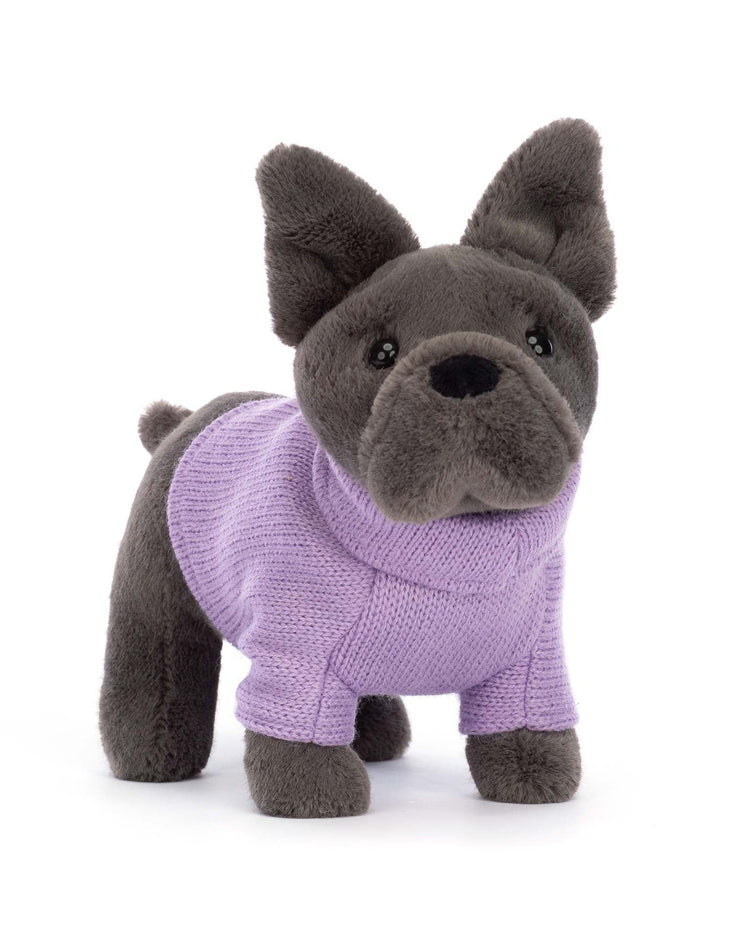 Little jellycat play sweater french bulldog purple