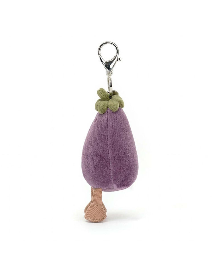 Little jellycat play vivacious aubergine bag charm