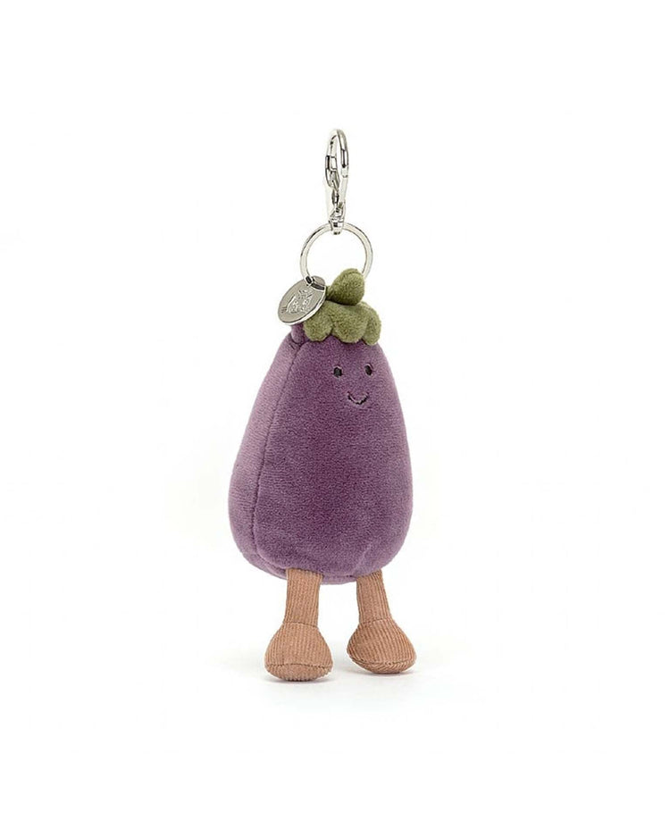 Little jellycat play vivacious aubergine bag charm