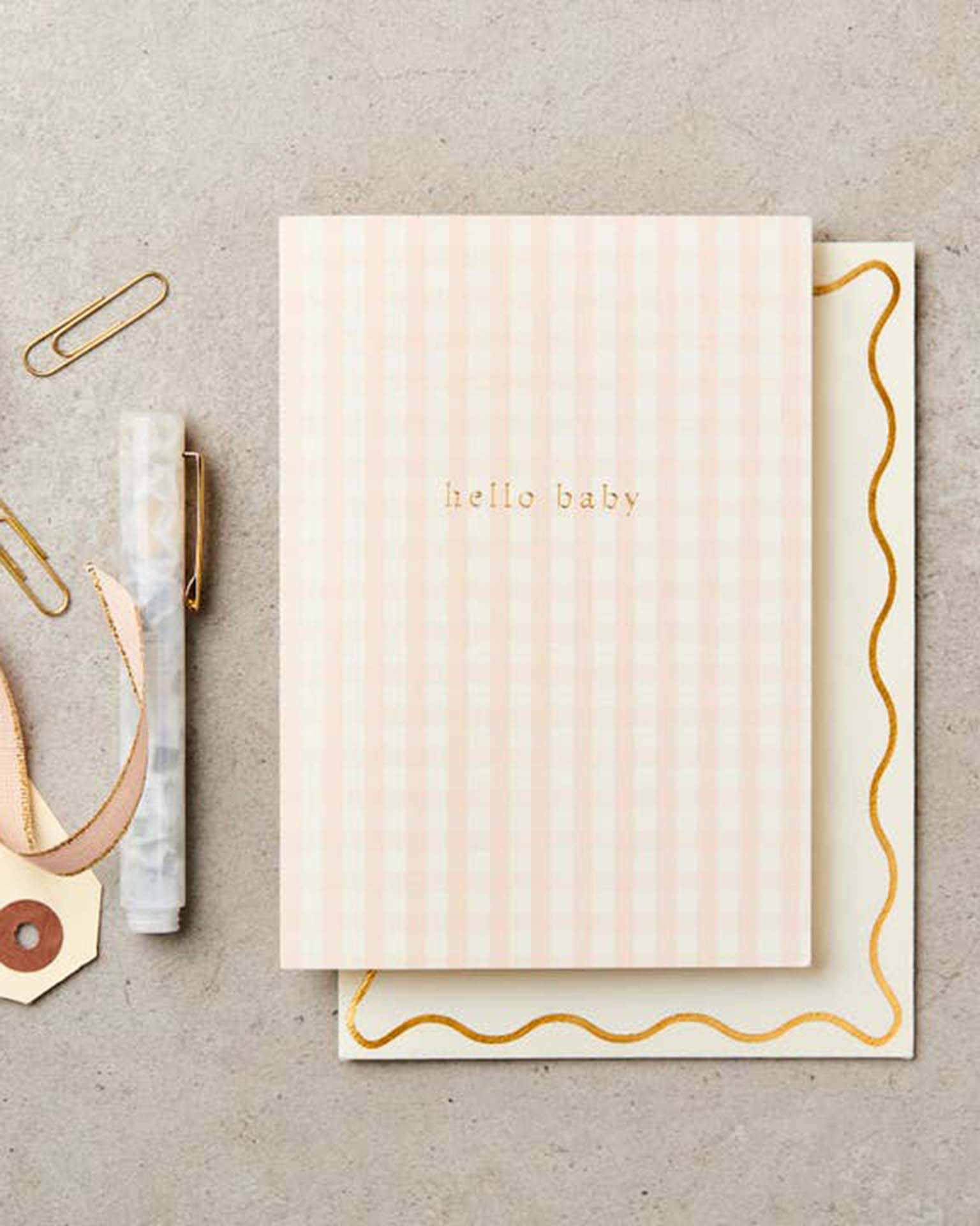 Hello Baby Pink Card