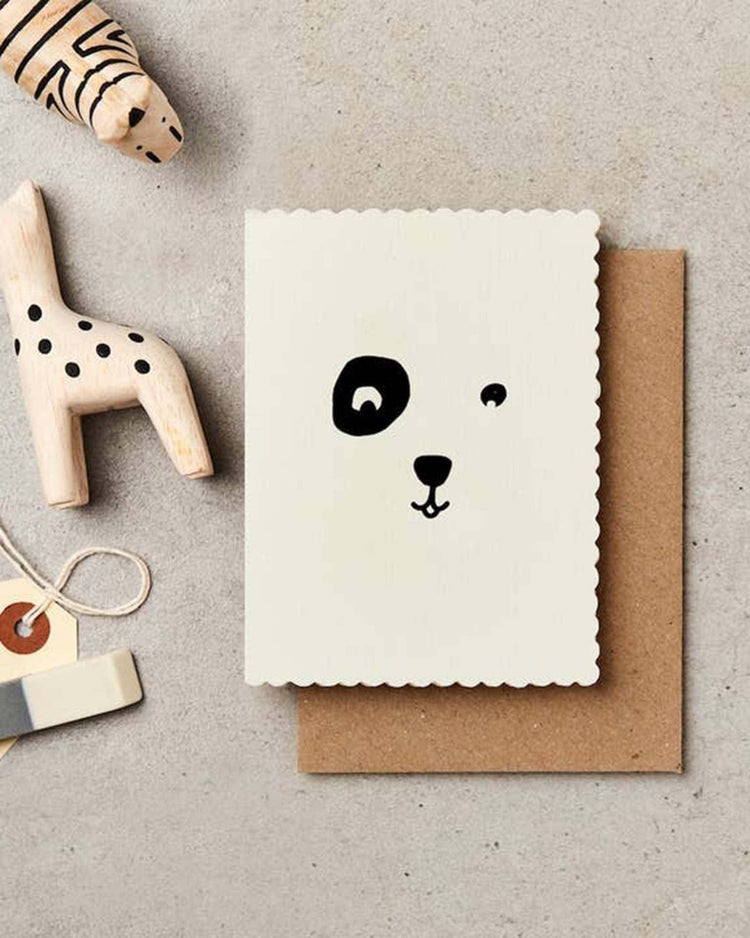 Little katie leamon party pup face mini card
