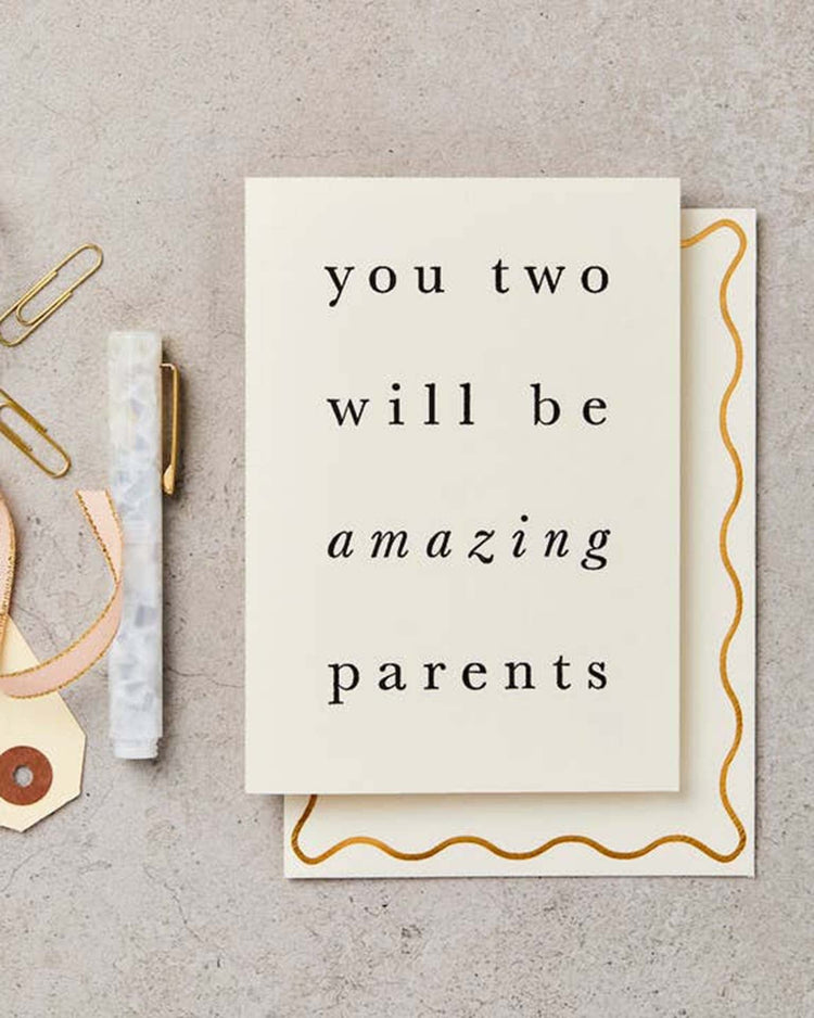 Little katie leamon party you two will be amazing parents' card