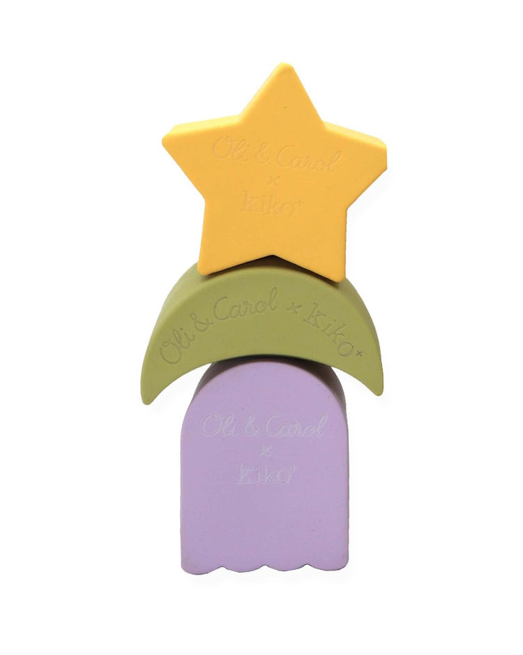 Little kiko+ and gg* play 3 geometric figures baby stacking star blocks