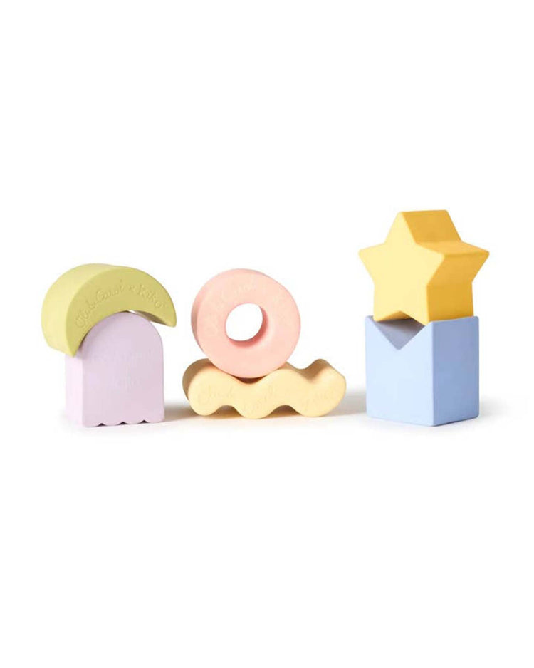 Little kiko+ and gg* play 6 geometric figures baby stacking toy blocks