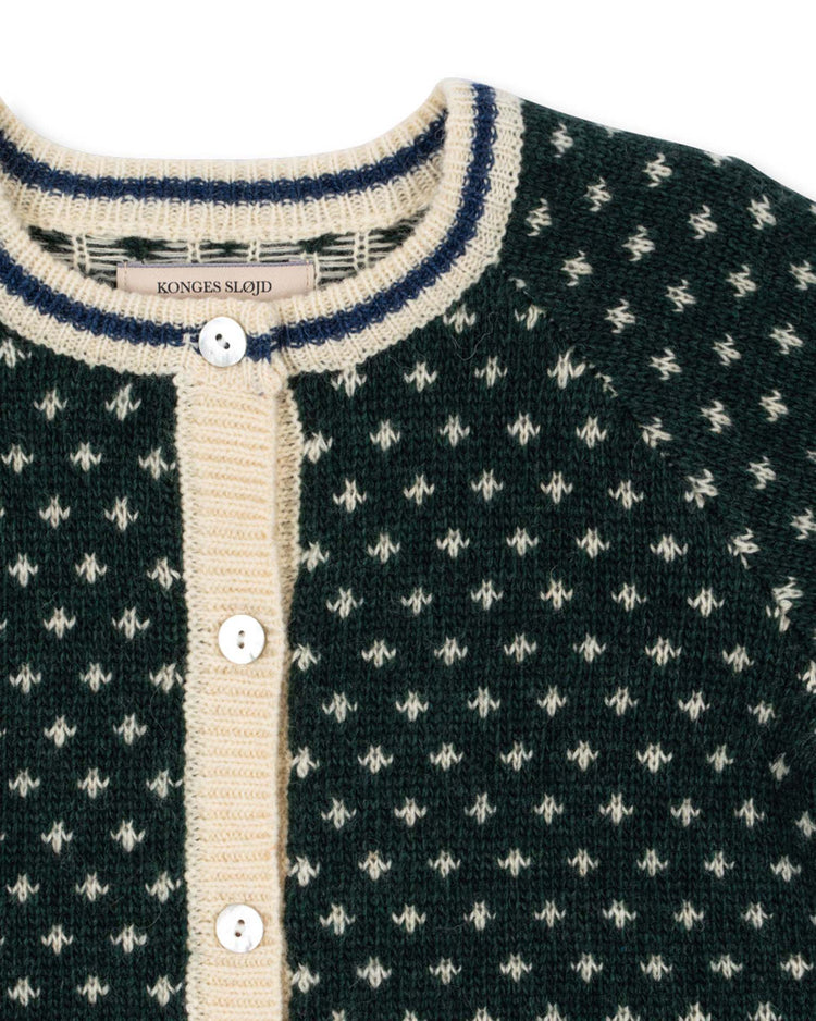 konges sløjd billi knit cardigan in green kids Little