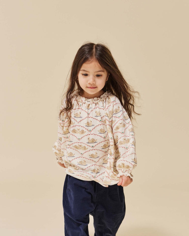Little konges sløjd KIDS chleo blouse in swan