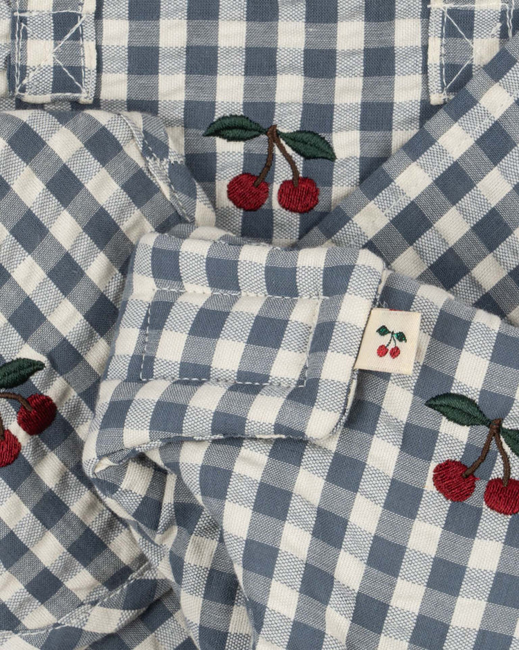 Little konges sløjd play doll nursery set in blue check